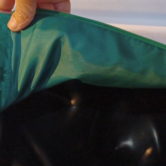 Tahari Emerald Green Sleeveless Sheath Structured Cowl Neck sz 8, vintage look - Picture 6 of 9